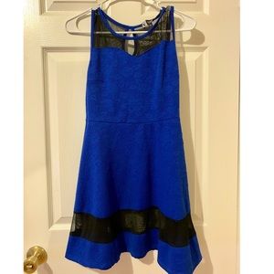 Blue sleeveless dress
